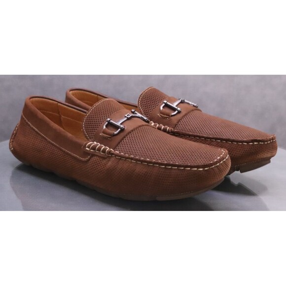 Nordstrom Shop Men's Horsebit Loafers Driving Shoes Size 13 Leather Brown - Picture 5 of 11
